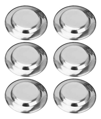 (14 #mold) De 6 Prácticos Platos De Acero Para Cocinar Colle