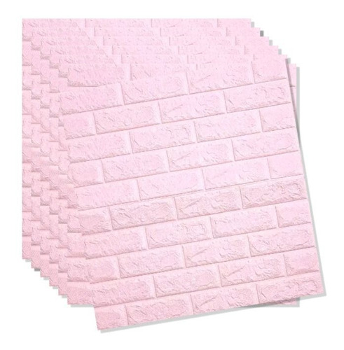 Pack 20 Lamina Papel Mural Autoadhesivo 3d Rosa Claro