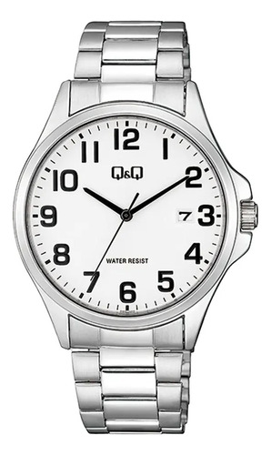 Reloj Q&q Acero Inox Esfera Color Blanco A480j204y Febo