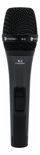 Microfone Com Fio Kadosh K-2 Cardioide K2 Com Cachimbo K 2 Cor Preto