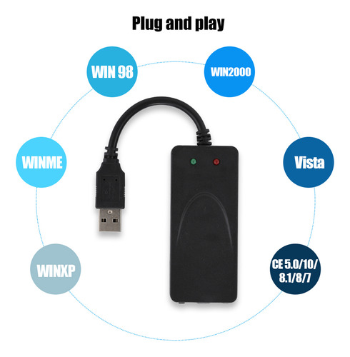 Controlador De Módem Externo Usb2.0 56k De Doble Puerto Para