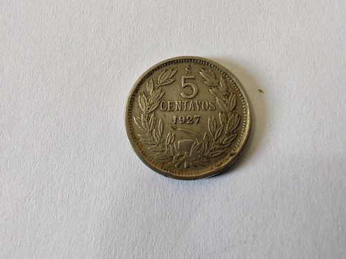 Moneda Chile 5 Centavos 1927 Níquel (x416