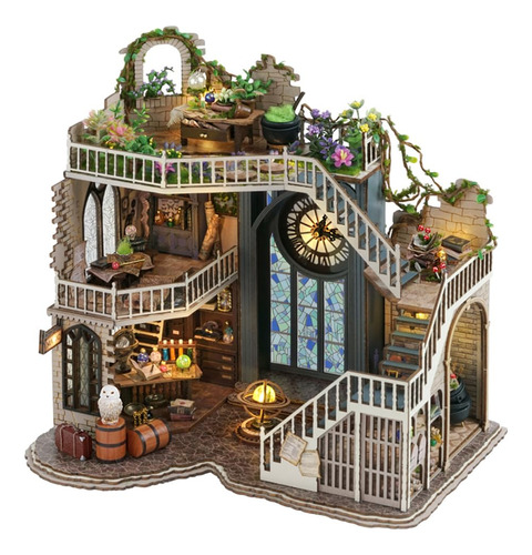 Topbsfarny Miniatuur Poppenhuis Met Meubels, Mini Kit De Ca.