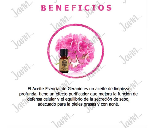 Aceite Esencial De Geranio Puro 10ml.