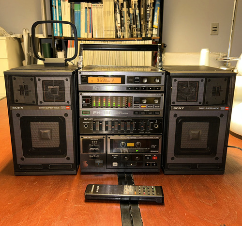 Minicomponente Sony Fh-15r Japan 1986 3 Módulos. Hermoso! Plateado 60 W (Usado)
