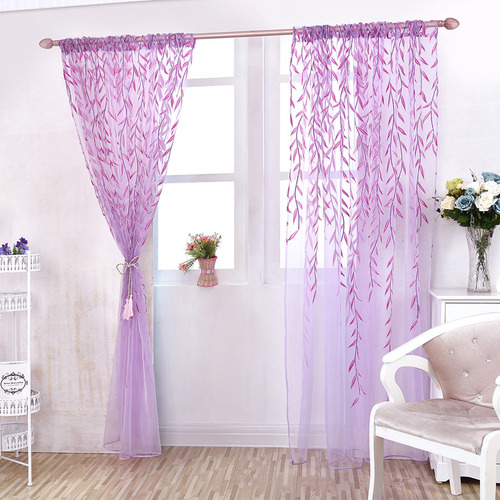 Cortinas De Gasa Transparente En Forma De N Curtain Para Ven