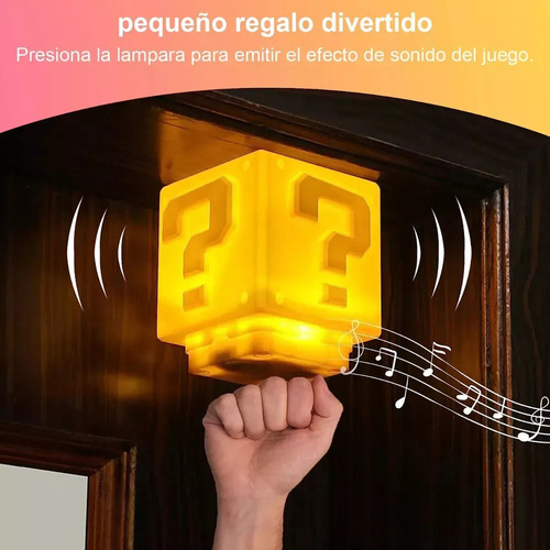 Lámpara De Noche Led Super Bros Con Sonido De Juego