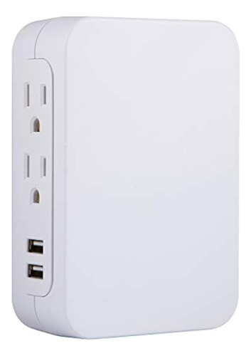 Ge Usb Protector Contra Sobretensiones Estacionario Blanco