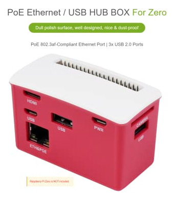 Funda Poe Ethernet Usb Hub Hat Con Caja Abx Para Raspberry P
