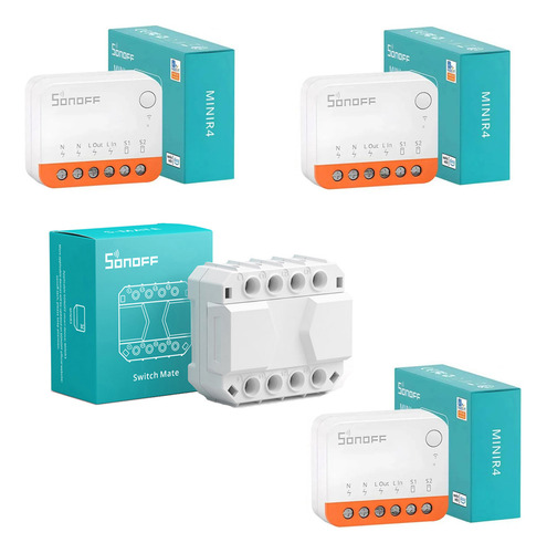 3x Sonoff Mini R4 1x S Mate Automação Interruptor Smart Home