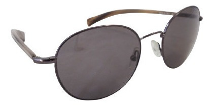 Lente Sol Calvin Klein 7306s Round Metal Grey Brown M L 51mm