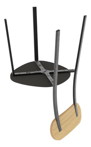 4 Sillas Negras Modernas De Caño Con Asiento Tapizado Antidesgarro Negro Negro