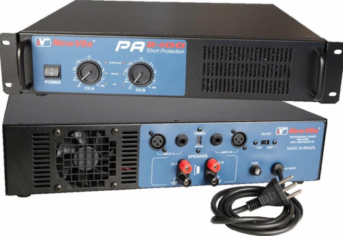 Amplificador Potência New Vox Pa 2400  1200w Rms + N. Fiscal