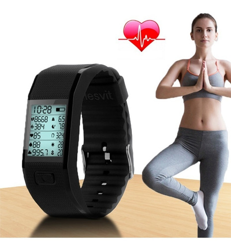 Reloj Smart Band Hesvit S3 Ritmo Cardio Presión Temp Sueño