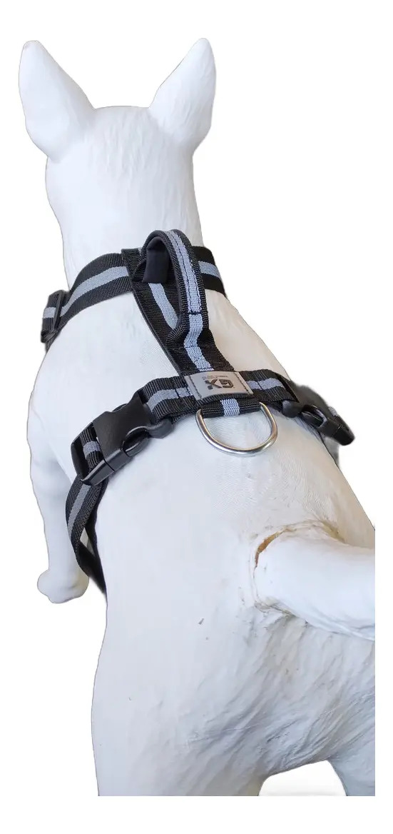 Arnés PRETAL Antitirones K9 para Perro, Ajustable y Reforzado, Negro Reflectivo XL