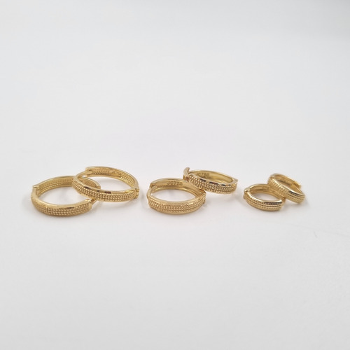 Brinco Argola Ouro 18k Master Lux Joias - Kit Trio