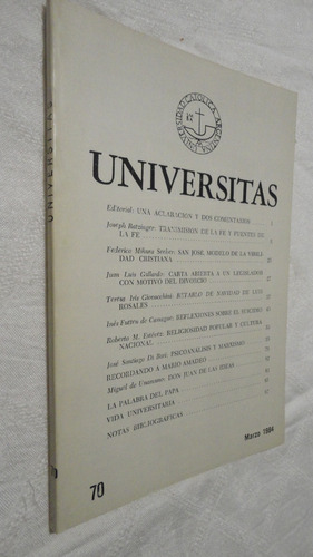 Revista Universitas - Nro 70 - Marzo 1984