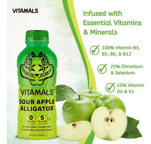 Agua Saborizada 12oz X6 - Cocodrilo De Manzana Agria