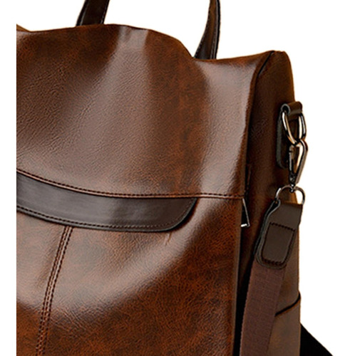 Mochila De Viaje Mochila De Cuero Pu Impermeable Con Correa