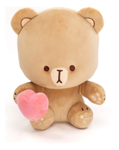 Milk & Mocha Heart Plush Marrón Claro