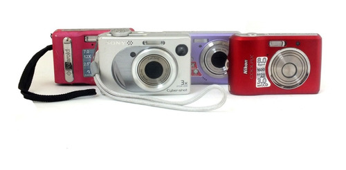 Lote 4 Câmera Sony Sanio Nikon Polaroid Retirada Peça A11909