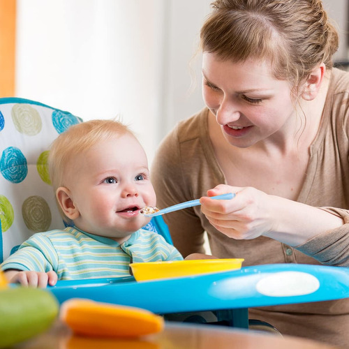 Cucharas De Silicona Para Bebés, 5 Cucharas De Alimentación