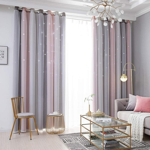 Y 2piezas Cortinas Blackout Para Niños 132x214cm Con
