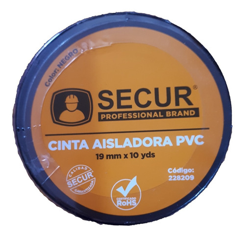 Cinta Aisladora Tubo O Pack 6 Unidades Color Negro - Aym