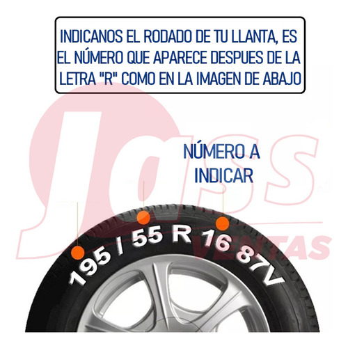 Imagen 2 de 5 de Juego 4 Tazas Vw Gol / Gol Trend Rodado 14 Negra Con Logo Envio Gratis