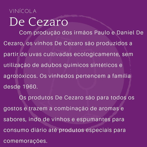 Imagem 3 de 4 de Vinhos Tinto Seco Bordô Orgânicos Brasileiro Kit 4 De Cezaro
