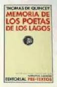 Memoria De Los Poetas De Los Lagos  Sobre Coleridge  Wor...