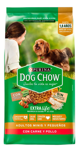 Purina Dog Chow Adultos Minis Y Pequeños Carne Y Pollo 17kg