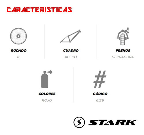 Imagen 5 de 7 de Bicicleta Infantil Stark Rod 12 Extreme Pink Rueditas Acero