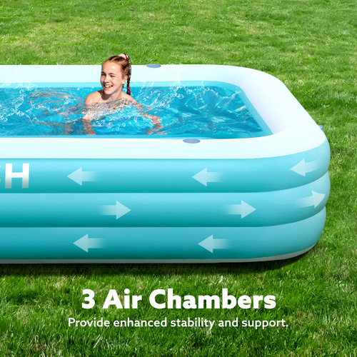 Piscina Inflable Familiar Con Asientos, 305 X 183 X 56 Cm