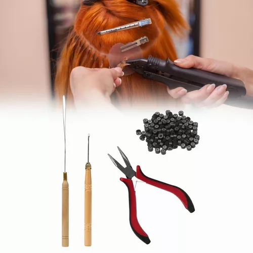 Kit De Pinza+gancho Y Grapas Para Extensiones De Cabello