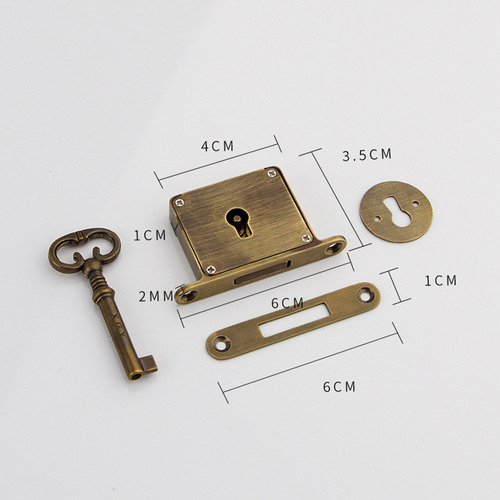 Juego De Cerradura De Cerradura 6cmx3.5cmx1cm Marrón