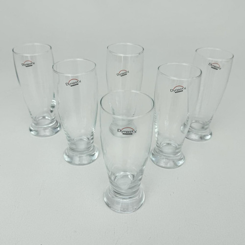 Jogo Com 6 Copos Tulipa Para Cerveja De Vidro Dynasty 200ml Cor Água