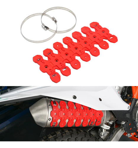 Protector De Tubo De De Motocicleta Para Motocicleta Rojo