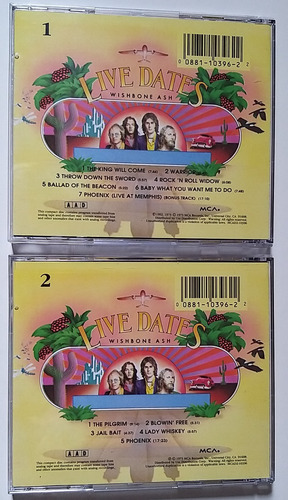 Cd Wishbone Ash - Live Dates (2 Cd's) Importado S/luva/raro (Usado)