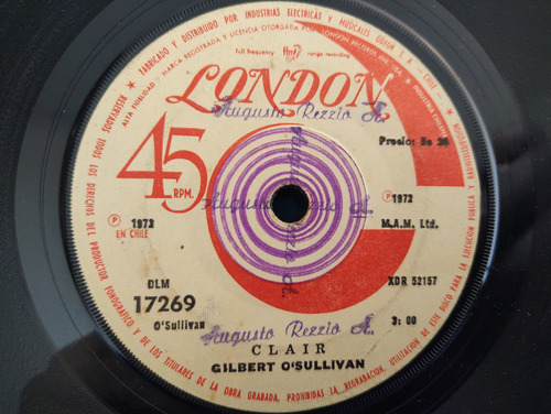Vinilo Single De Gilbert Osullivan - Clair ( E166-p164