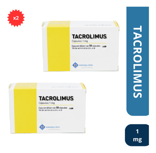 Tacrolimus 1mg Caja Con 50 Cápsulas - 2 Pack