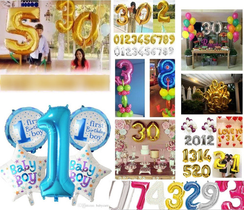 Imagen 2 de 9 de Pack 25 Pza Feliz Cumpleaños Globos Foil Metalizado Velas