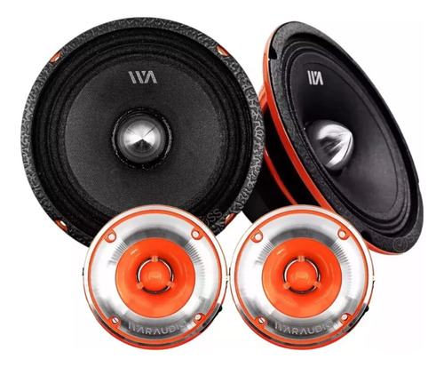 Set Medios Open Show Waraudio Cabo Bh64bmpk 6.5 Negro