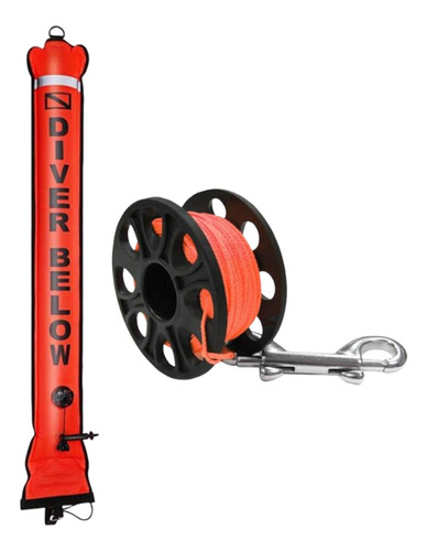 Boya De Superficie Para Buceo, Tubo De 1,8 M X 15 Cm