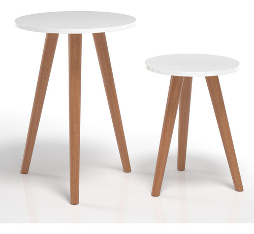 Mesa Lateral Decore Branca De Luxuoso Lindo E Moderno Branco