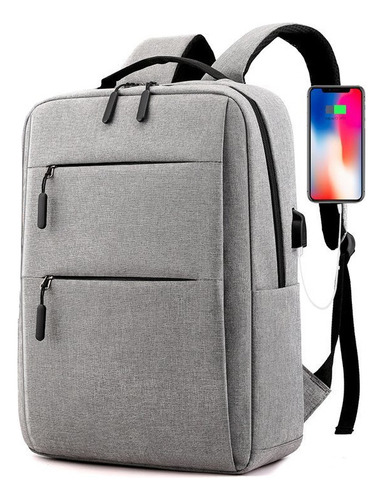 Mochila Impermeable Con Cargador Usb Para Portátil Hombr [u]