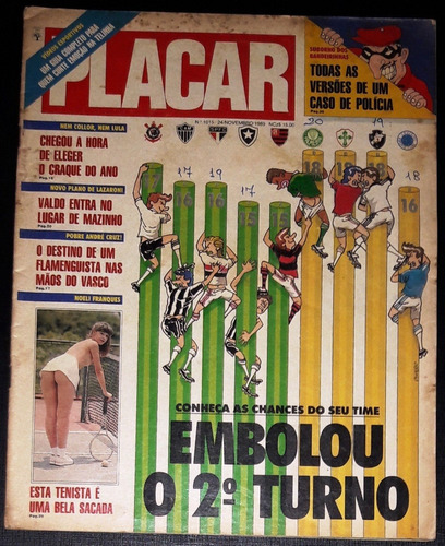 Revista Placar Nº 1015 1989 Futebol Brasileiro Anos 80 Rara