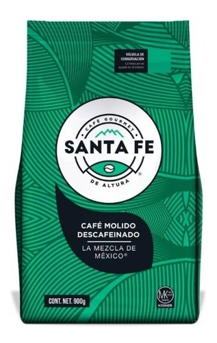 Café Tostado Y Molido Santa Fe Descafeinado  900 G (1 Bolsa)