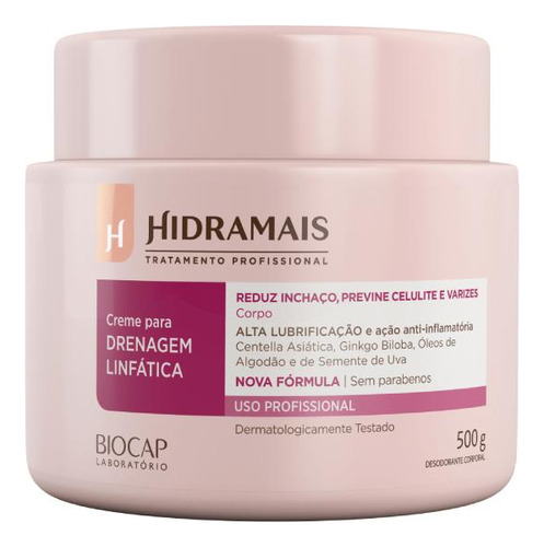 Creme Desodorante Hidramais Massagem Denagem Linfática 500g