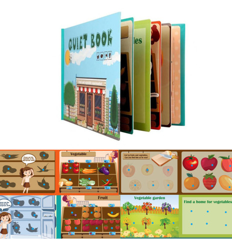 Libro De Pegatinas A Juego Con Formas Montessori Para Niños